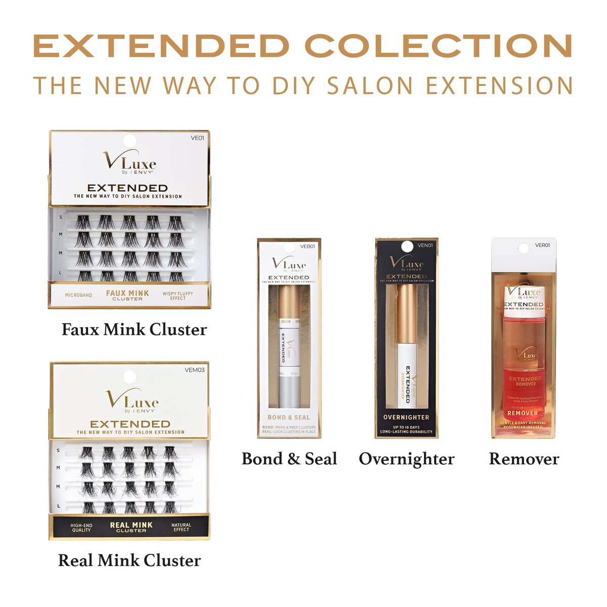 i•ENVY Extended DIY Eyelash Extension Cluster Remover with Natural Rosewater Gentle Soothing Nourishing Cleanser Avelisse