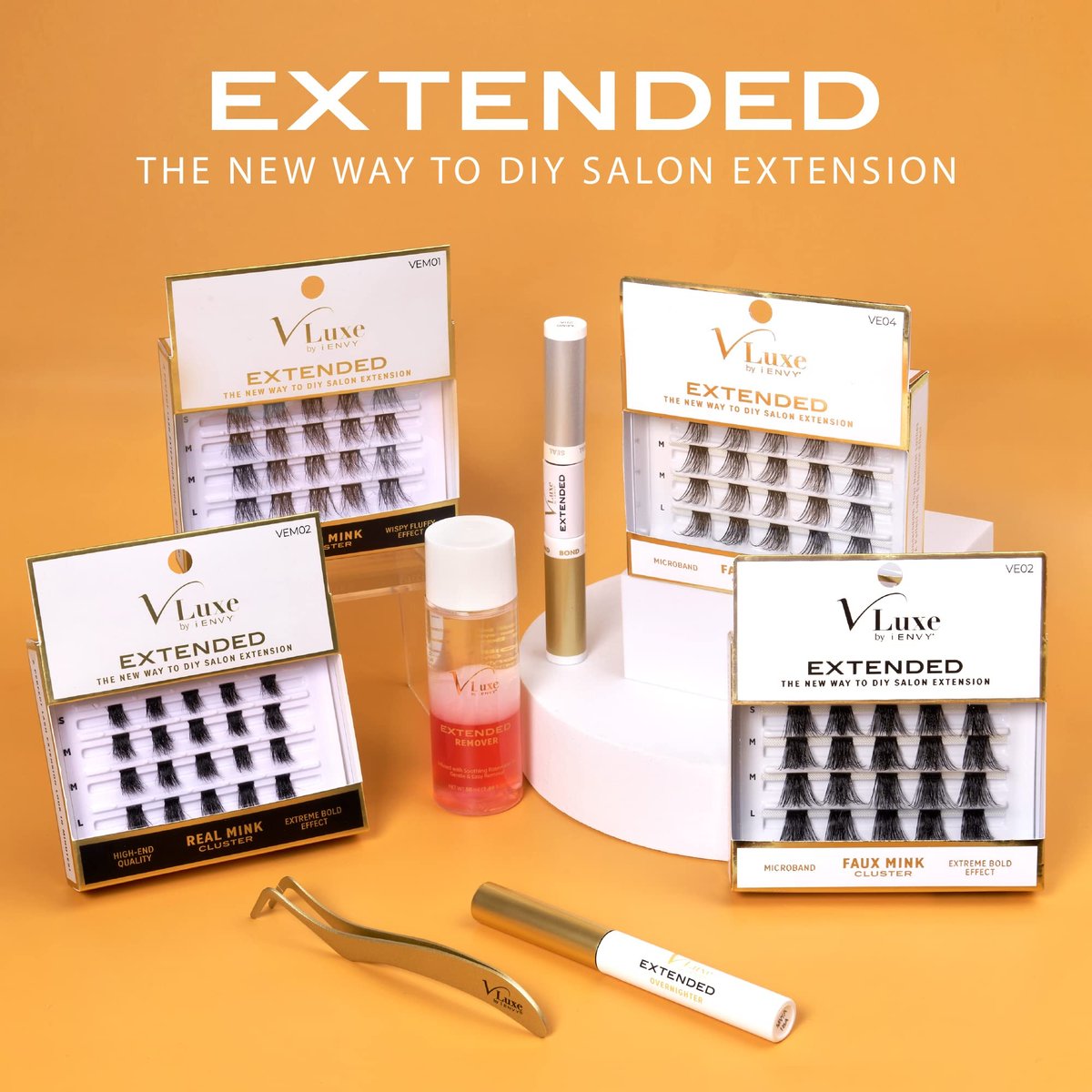 i•ENVY Extended DIY Eyelash Extension Cluster Remover with Natural Rosewater Gentle Soothing Nourishing Cleanser Avelisse