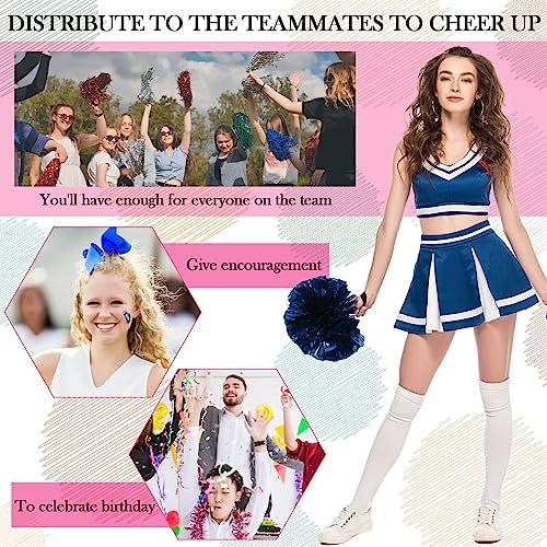 48 Pcs Cheer Gift Kit for Girls - Canvas Makeup Bags, Scrunchies, Mirrors & Lip Balm Keychains - görsel 14