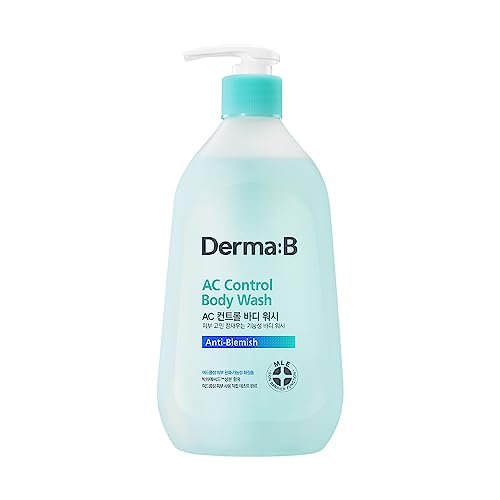 Derma B AC Control Body Wash 420ml – Anti-Blemish & Pimple Care, Hypoallergenic, Soothing Shower Gel for All Skin Types Avelisse