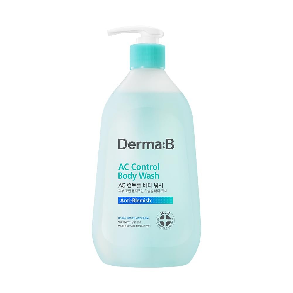 Derma B AC Control Body Wash 420ml – Anti-Blemish & Pimple Care, Hypoallergenic, Soothing Shower Gel for All Skin Types Avelisse