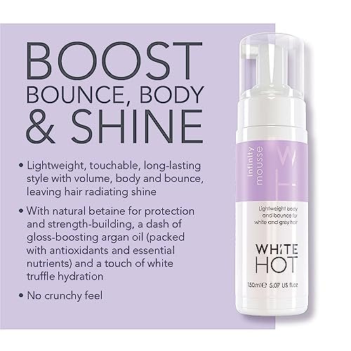 White Hot Infinity Mousse - Volumizing Hair Mousse for Salon-Worthy Style, 150ml - görsel 4