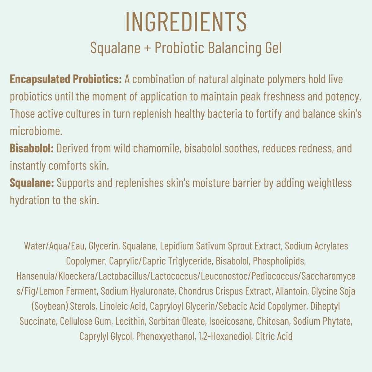 Biossance Squalane + Probiotic Balancing Face Gel Moisturizer - Advanced Formula for Oily & Acne-Prone Skin, 1.69 oz Avelisse