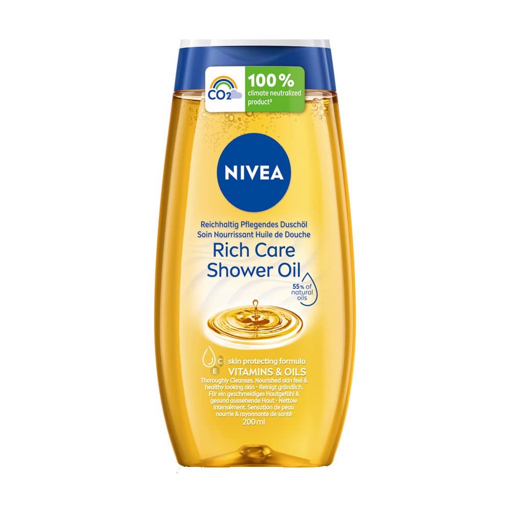 NIVEA Rich Care Intensive Nourishing Shower Oil for Dry Skin - 200 ml - görsel 1