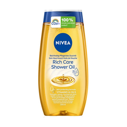 NIVEA Rich Care Intensive Nourishing Shower Oil for Dry Skin - 200 ml