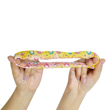 LUV HER Squishmallows Cute Scrunchies for Girls - 4 Large Printed Hair Scrunchies with Favorite Characters, Ages 8+