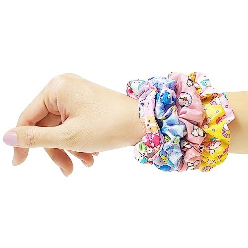 LUV HER Squishmallows Cute Scrunchies for Girls - 4 Large Printed Hair Scrunchies with Favorite Characters, Ages 8+ - görsel 4