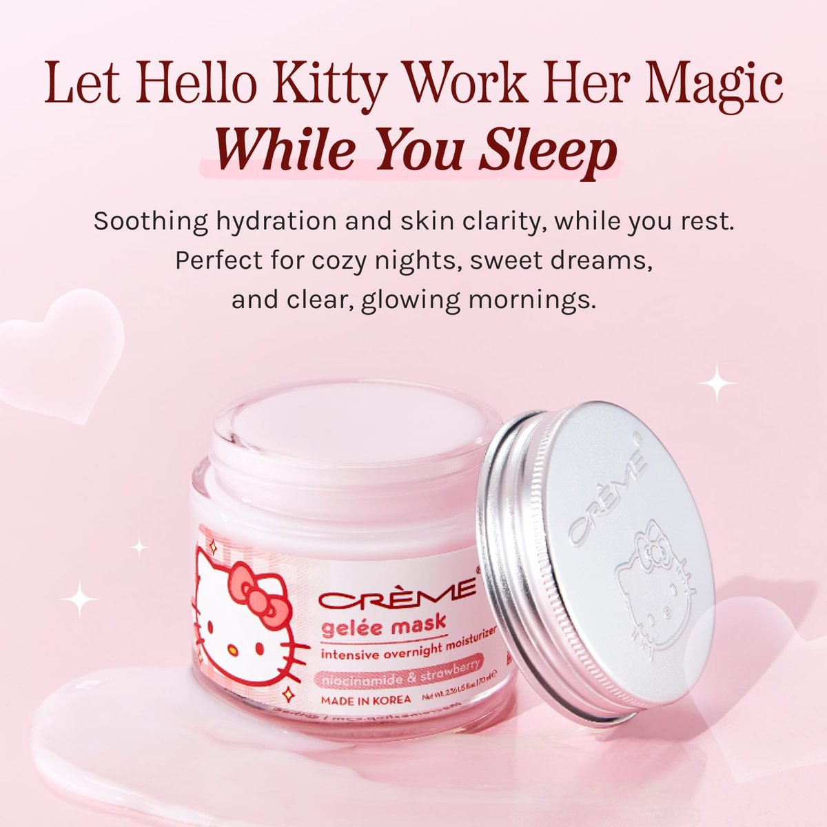 The Crème Shop Hello Kitty Klean Beauty™ Gelée Mask – 8.47 Fl Oz - görsel 3