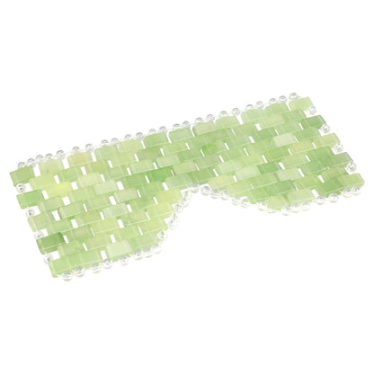 LazyGa Jade Eye Mask - 100% Real Jade Facial Cooling Mask for Hot & Cold Therapy, Reduces Wrinkles, Puffiness, Migraines, Anti-Aging