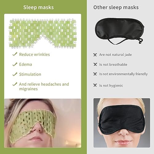 LazyGa Jade Eye Mask - 100% Real Jade Facial Cooling Mask for Hot & Cold Therapy, Reduces Wrinkles, Puffiness, Migraines, Anti-Aging - görsel 12