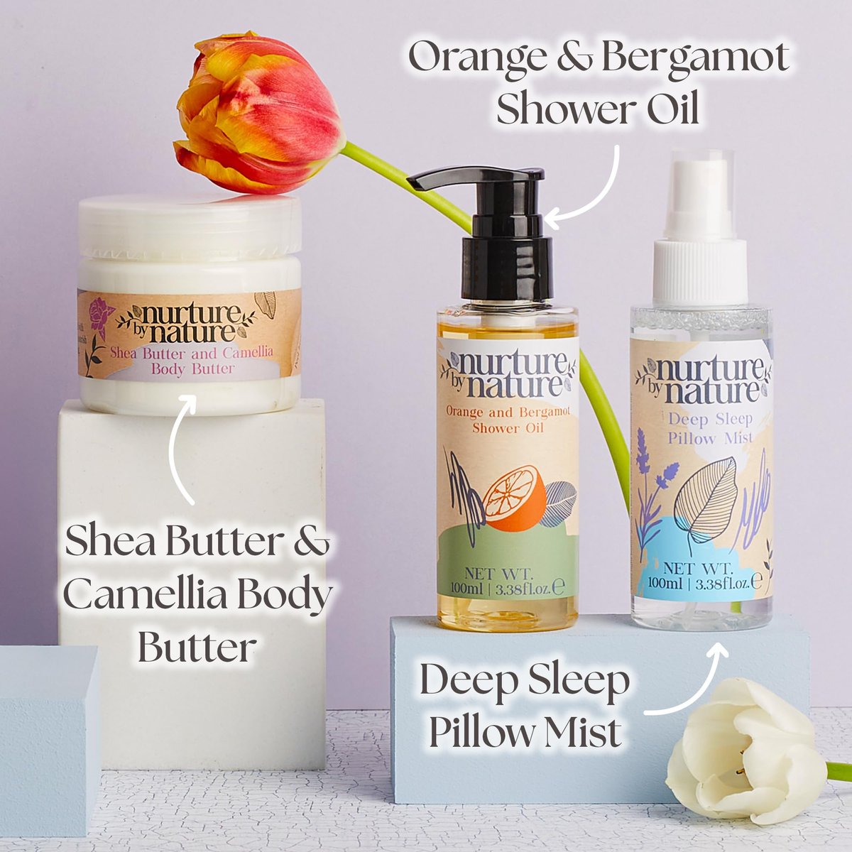 New Mom Self Care Gift Set: Body Scrub, Lavender Pillow Spray, Sleep Mask, Body Butter, Shower Gel & Bath Salts – Vegan Friendly Baby Shower Gift Basket - görsel 7