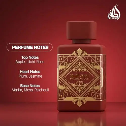 Lattafa Bade'e Al Oud Sublime Eau de Parfum - Tropical Fruity Fresh Vanilla Unisex Fragrance, 3.4 oz / 100 ml Avelisse