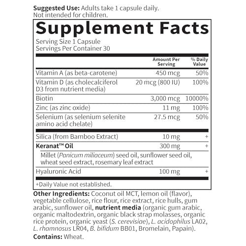Garden of Life Hair Growth DuoCaps for Women and Men, 30ct – Vitamin Supplement for Thicker, Fuller Hair Avelisse