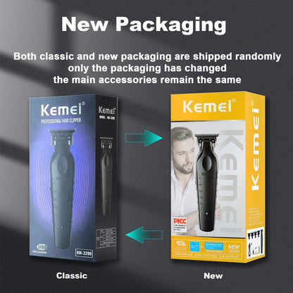 KEMEI 2299 Professional Cordless Hair Clipper for Men - Precision Trimmer, Black Avelisse