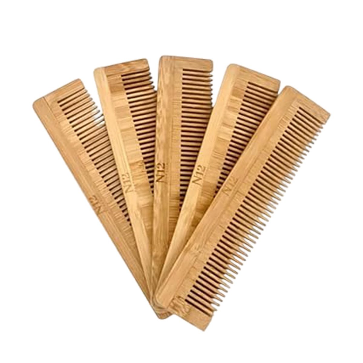 N12 Products 5-Pack Bamboo Wood Pocket Beard Comb Set – Natural Wooden Combs for Beard, Hair, Mustache, Men & Women, Eco-Friendly Travel Grooming - görsel 15