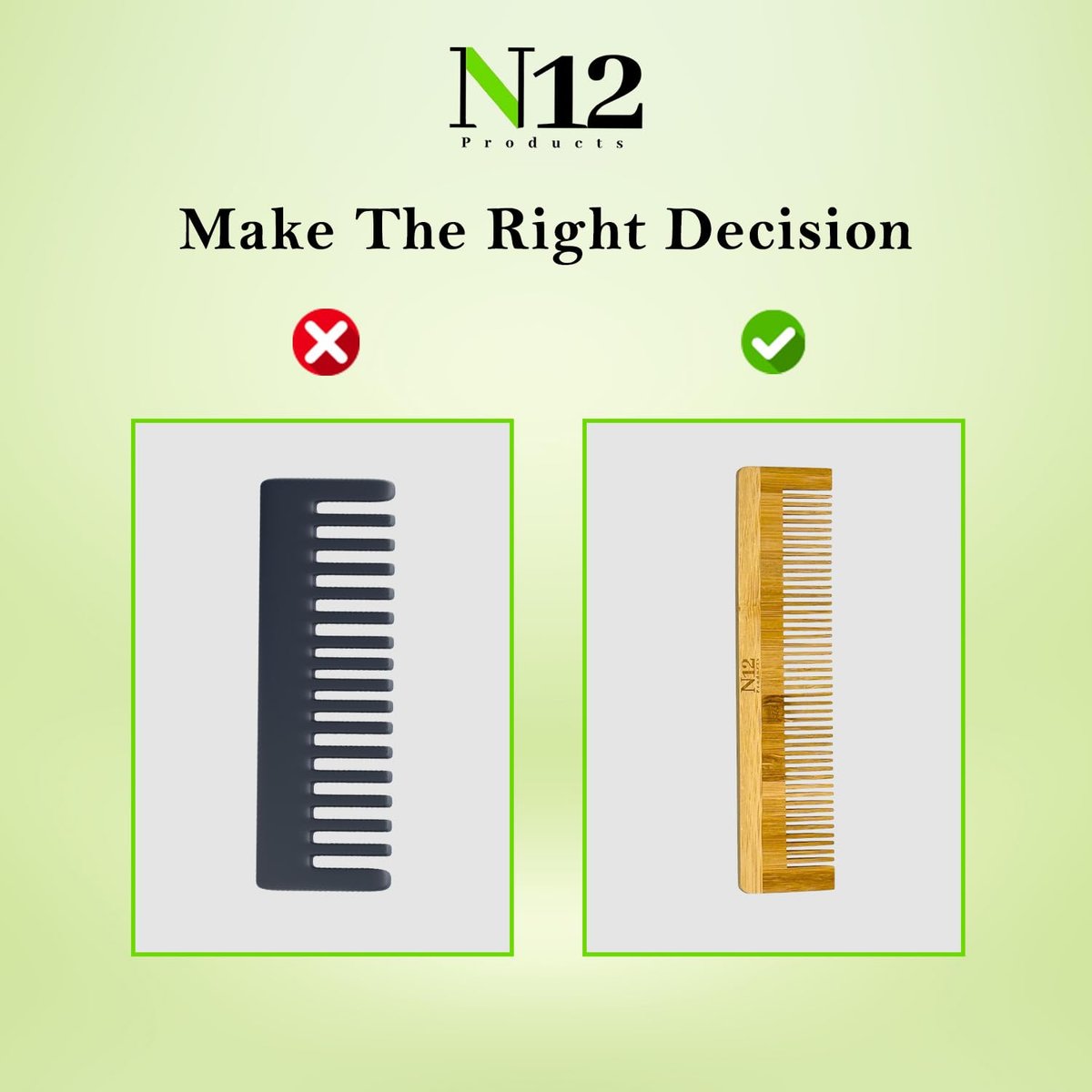 N12 Products 5-Pack Bamboo Wood Pocket Beard Comb Set – Natural Wooden Combs for Beard, Hair, Mustache, Men & Women, Eco-Friendly Travel Grooming - görsel 7