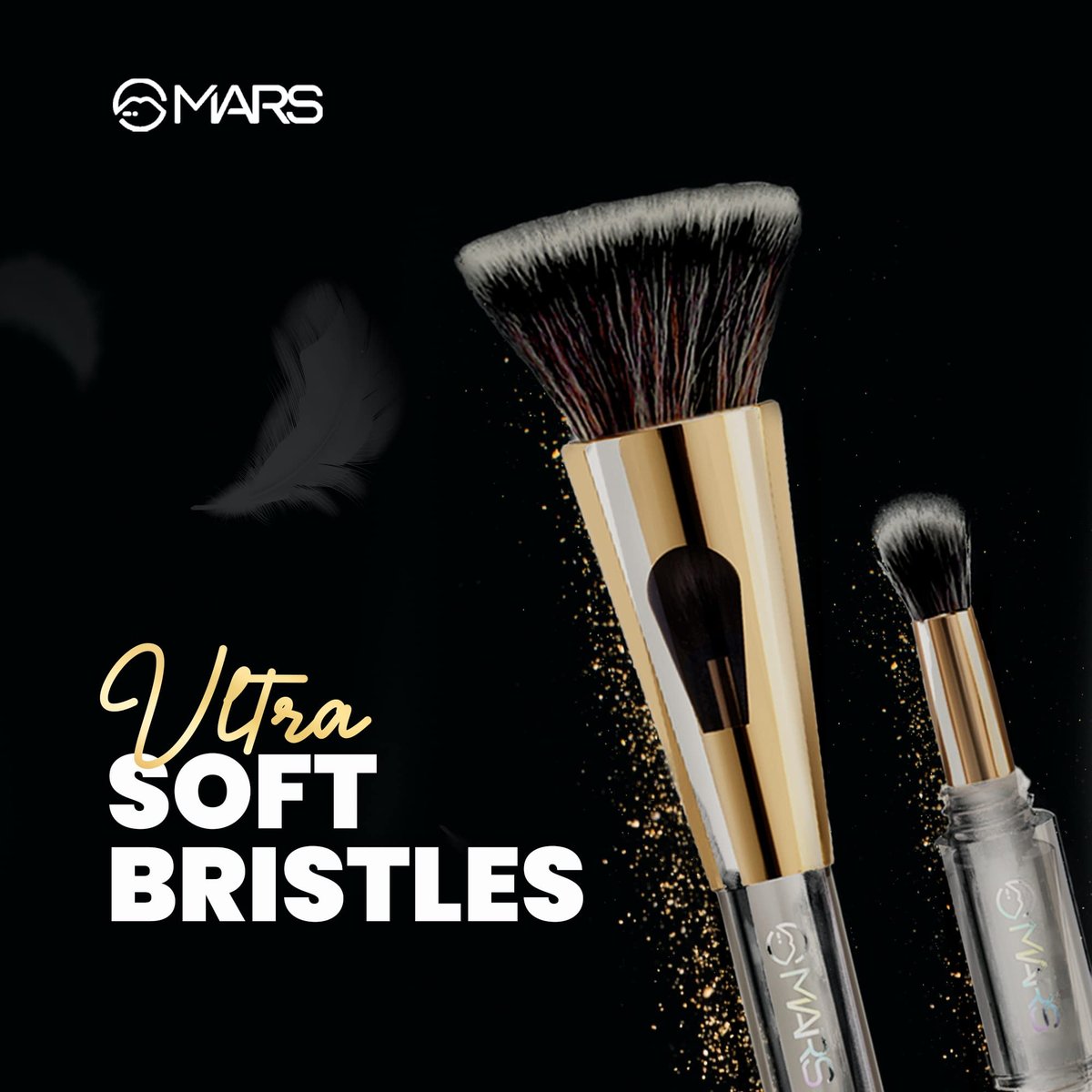 MARS 4-in-1 Travel Brush BS02 - Ultra Soft Nylon Bristles for Face Powder & Blending - görsel 11