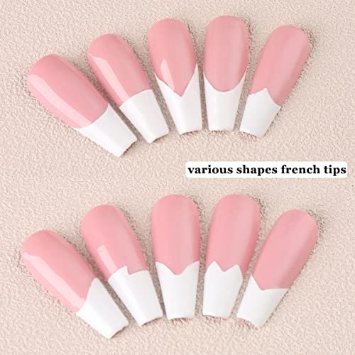 Fcozpjk French Tip Nail Stickers - 6 Sheets Self-Adhesive Nail Art Guides, Wave Lines Tape for French Manicure & Airbrush Stencils - görsel 8