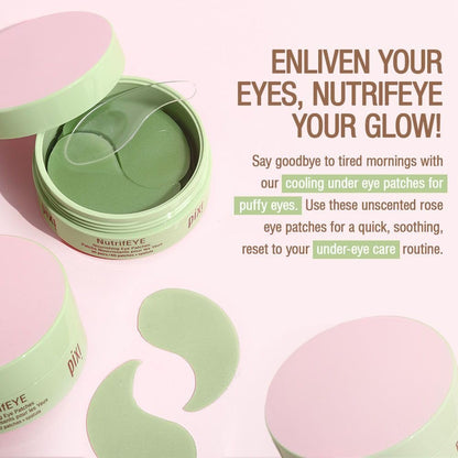 Pixi Beauty NutrifEYE Soothing Rose Under Eye Gel Patches - 30 Pairs for Puffy Eyes with Rose, Aloe Vera, and Chamomile Avelisse
