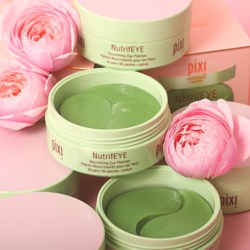 Pixi Beauty NutrifEYE Soothing Rose Under Eye Gel Patches - 30 Pairs for Puffy Eyes with Rose, Aloe Vera, and Chamomile Avelisse