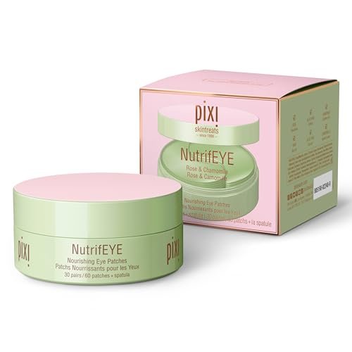 Pixi Beauty NutrifEYE Soothing Rose Under Eye Gel Patches - 30 Pairs for Puffy Eyes with Rose, Aloe Vera, and Chamomile Avelisse