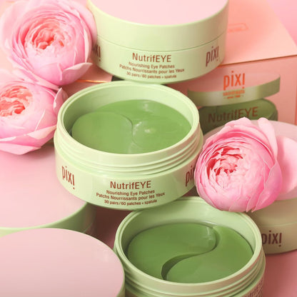 Pixi Beauty NutrifEYE Soothing Rose Under Eye Gel Patches - 30 Pairs for Puffy Eyes with Rose, Aloe Vera, and Chamomile Avelisse