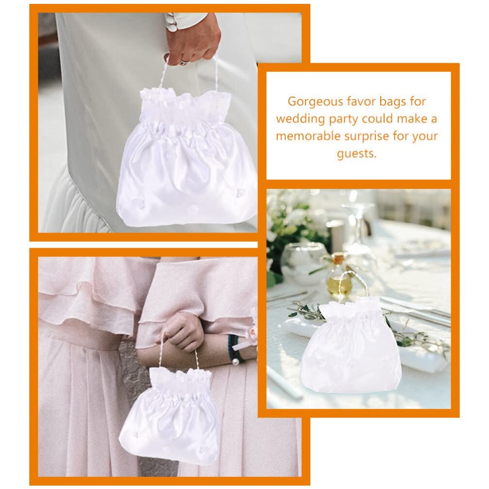 EXCEART 2-Pack Satin Bridal Wedding Money Bags - White Bridesmaid Dance Purse for Favor - görsel 17