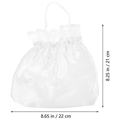 EXCEART 2-Pack Satin Bridal Wedding Money Bags - White Bridesmaid Dance Purse for Favor - görsel 12