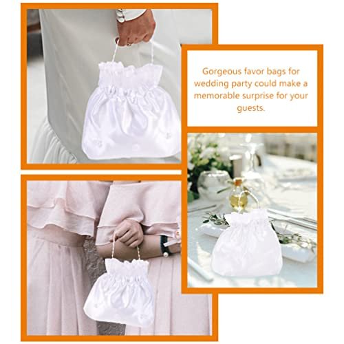 EXCEART 2-Pack Satin Bridal Wedding Money Bags - White Bridesmaid Dance Purse for Favor - görsel 18