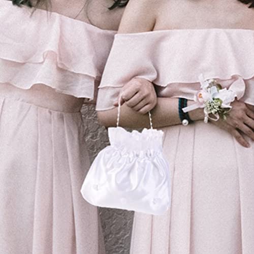EXCEART 2-Pack Satin Bridal Wedding Money Bags - White Bridesmaid Dance Purse for Favor - görsel 4