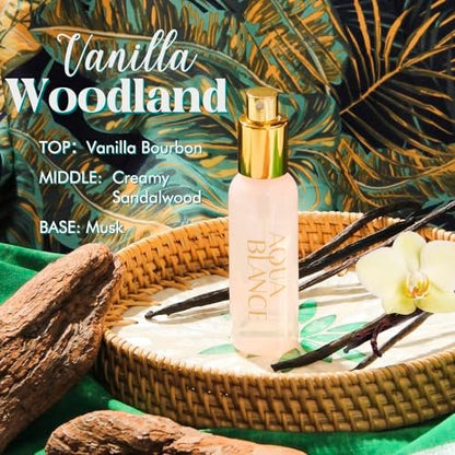 AQUA BLANCE Body Spray Set for Women - Travel Size Fragrance Body Spray, 3 Scents (Vanilla Woodland, Lavender, Jasmine Raspberry), 60ml Each