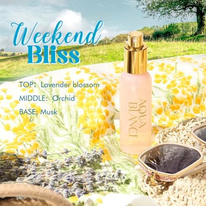 AQUA BLANCE Body Spray Set for Women - Travel Size Fragrance Body Spray, 3 Scents (Vanilla Woodland, Lavender, Jasmine Raspberry), 60ml Each
