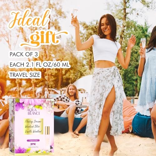AQUA BLANCE Body Spray Set for Women - Travel Size Fragrance Body Spray, 3 Scents (Vanilla Woodland, Lavender, Jasmine Raspberry), 60ml Each - görsel 12