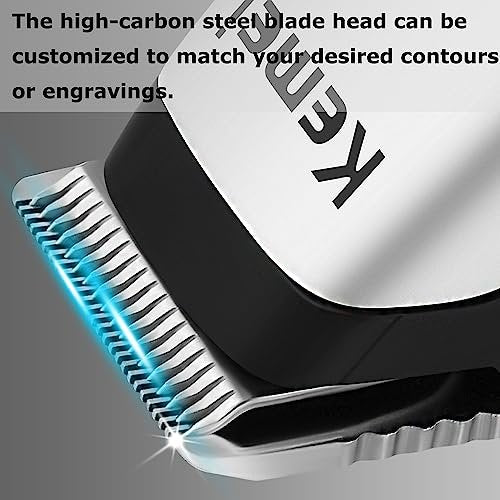 KEMEI Mini Hair Trimmer - Compact Cordless Clipper for Precision Haircuts and Shaving, Battery Powered, Travel Friendly (Silver) Avelisse