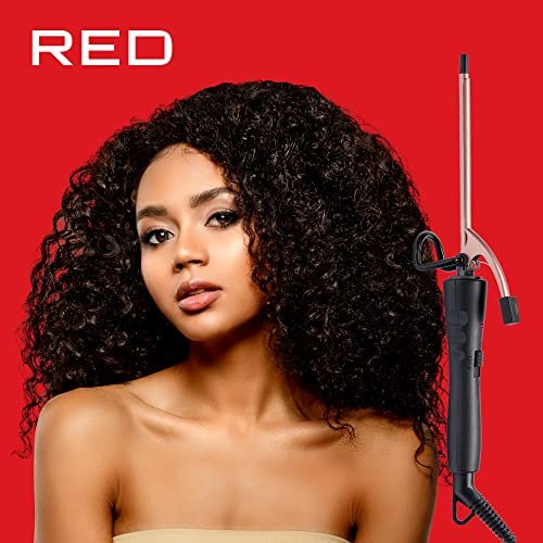 Red by Kiss 1.25 Inch Ceramic Curling Iron Pencil - Red Avelisse