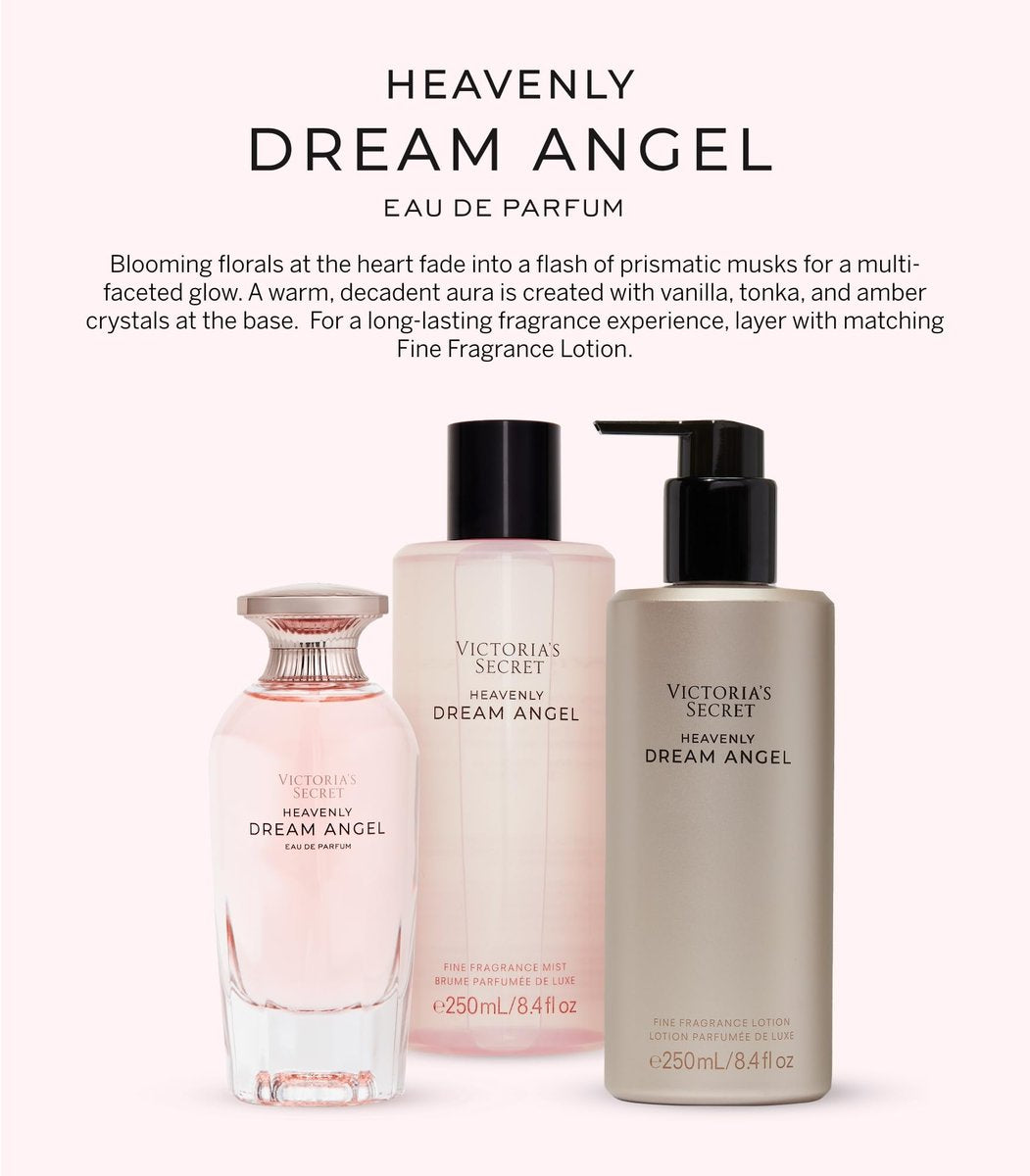 Victoria's Secret Heavenly Dream Angels Eau de Parfum 3.4 oz - Prismatic Musk, Raspberry Nectar & Amber Crystals Avelisse