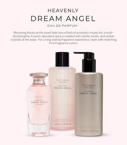 Victoria's Secret Heavenly Dream Angels Eau de Parfum 3.4 oz - Prismatic Musk, Raspberry Nectar & Amber Crystals Avelisse