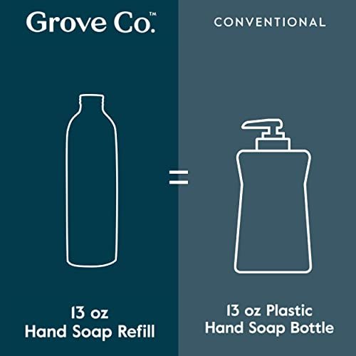 Grove Co. Hydrating Gel Hand Soap Refills (3 x 13 Fl Oz) - Plastic-Free, Natural Fragrances Avelisse