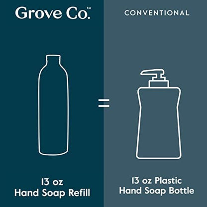 Grove Co. Hydrating Gel Hand Soap Refills (3 x 13 Fl Oz) - Plastic-Free, Natural Fragrances Avelisse