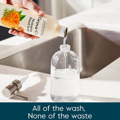 Grove Co. Hydrating Gel Hand Soap Refills (3 x 13 Fl Oz) - Plastic-Free, Natural Fragrances Avelisse