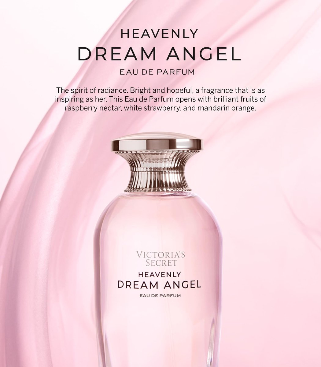 Victoria's Secret Heavenly Dream Angels Eau de Parfum - Prismatic Musk, Raspberry Nectar & Amber Crystals - Women's Perfume (1.7 oz) Avelisse