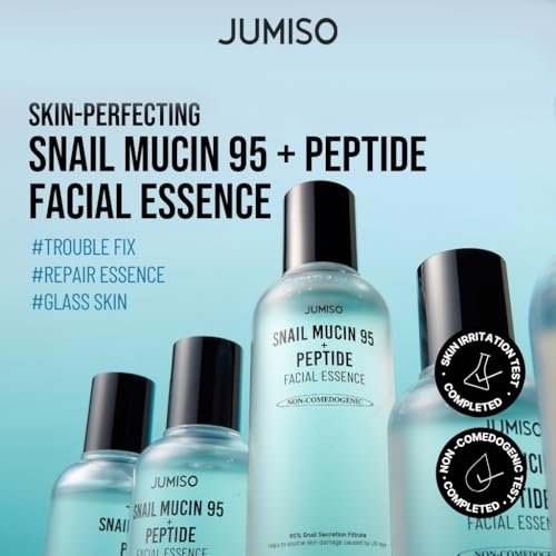 JUMISO Snail Mucin 95 + Peptide Essence - Advanced Skin Repair Serum for Acne-Prone & Sun-Damaged Skin, Non-Comedogenic Facial Moisturizer with 5-Peptide Complex, Fragrance-Free, Slow-Aging, 4.73 fl.oz. Avelisse