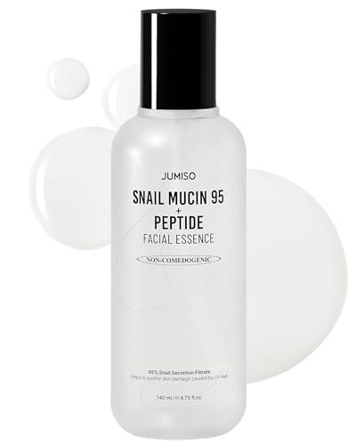 JUMISO Snail Mucin 95 + Peptide Essence - Advanced Skin Repair Serum for Acne-Prone & Sun-Damaged Skin, Non-Comedogenic Facial Moisturizer with 5-Peptide Complex, Fragrance-Free, Slow-Aging, 4.73 fl.oz. Avelisse