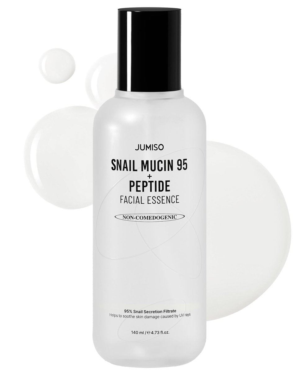 JUMISO Snail Mucin 95 + Peptide Essence - Advanced Skin Repair Serum for Acne-Prone & Sun-Damaged Skin, Non-Comedogenic Facial Moisturizer with 5-Peptide Complex, Fragrance-Free, Slow-Aging, 4.73 fl.oz. Avelisse