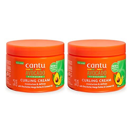 Cantu Avocado Hydrating Curling Cream (Pack of 2) - 12 oz Each Avelisse