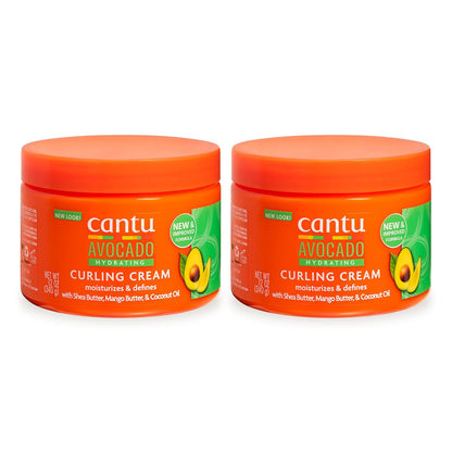 Cantu Avocado Hydrating Curling Cream (Pack of 2) - 12 oz Each Avelisse