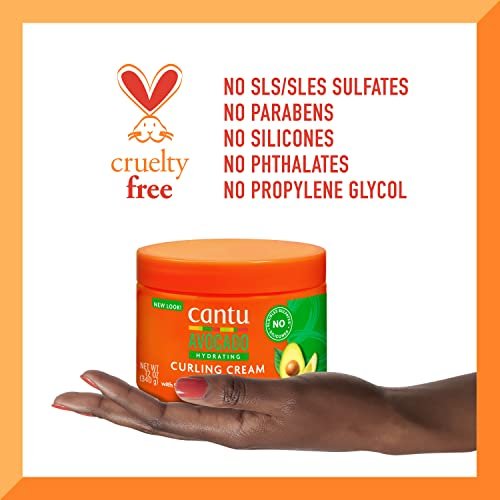 Cantu Avocado Hydrating Curling Cream (Pack of 2) - 12 oz Each Avelisse