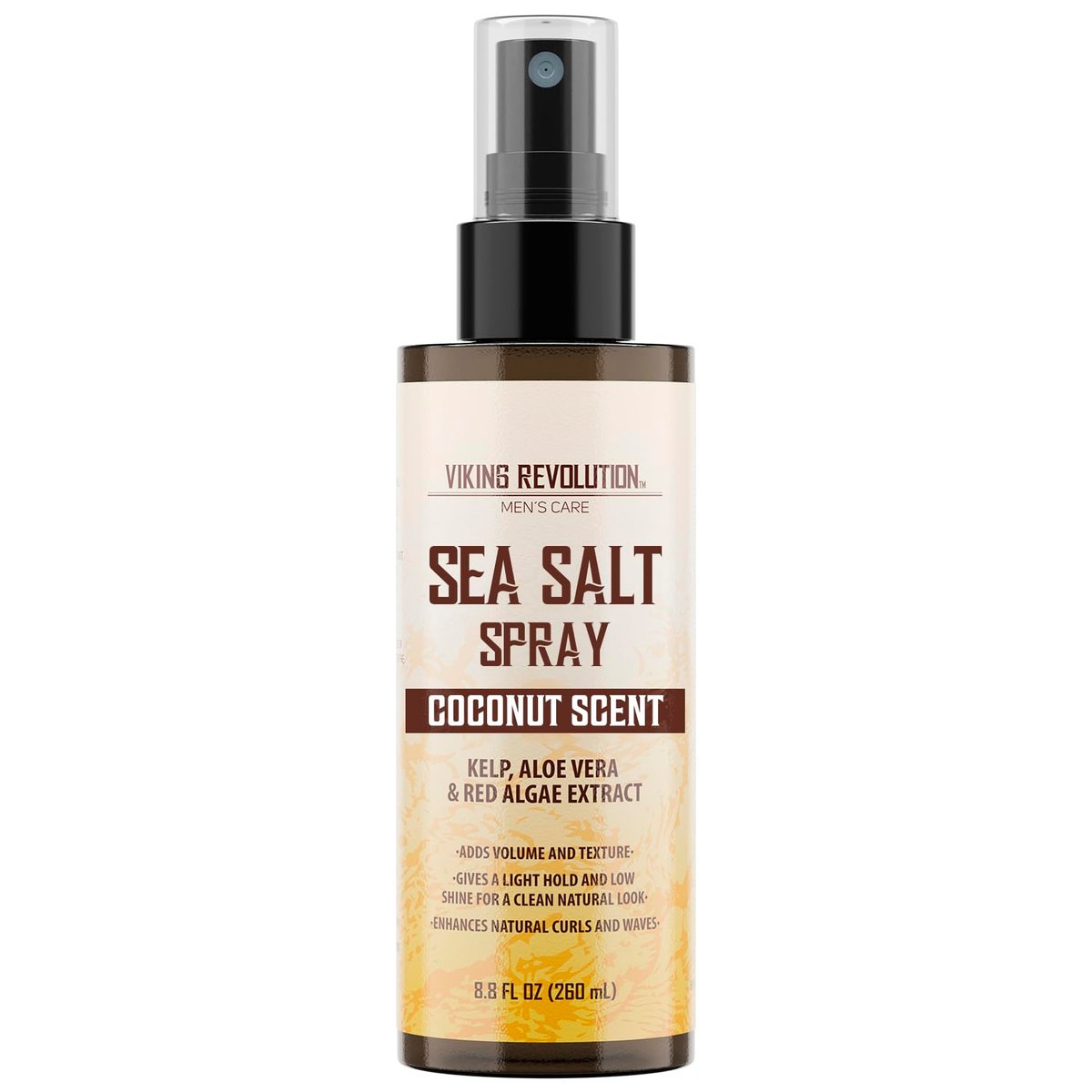 Viking Revolution Coconut Sea Salt Spray for Men – Texturizing Hair Spray with Kelp, Aloe & Red Algae for Volume and Beach Waves - görsel 1