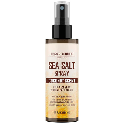 Viking Revolution Coconut Sea Salt Spray for Men – Texturizing Hair Spray with Kelp, Aloe & Red Algae for Volume and Beach Waves
