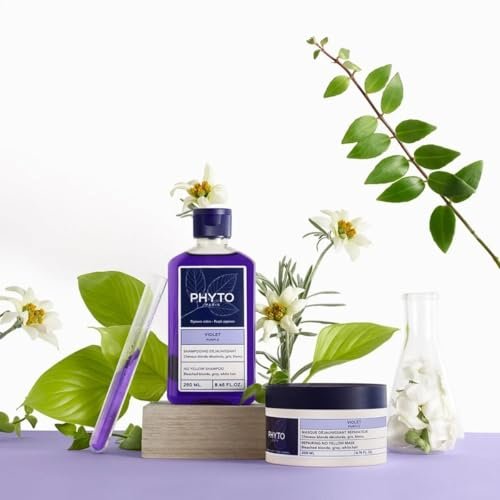 PHYTO PURPLE No Yellow Shampoo - Sulfate Free for Gray, White, and Bleached Blonde Hair - 8.45 fl oz Avelisse